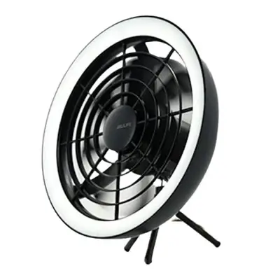 JISULIFE FA17 Outdoor LED Ceiling Fan with Long Tripod Stand